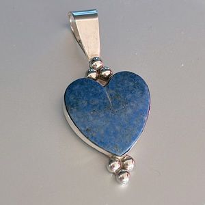 James Mason Navajo Lapis Heart Pendant
